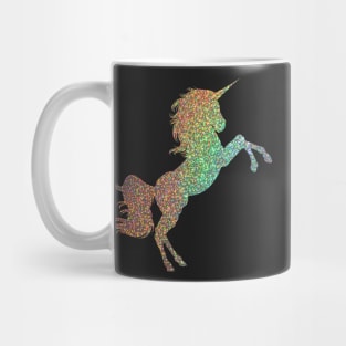 Holographic Rainbow Faux Glitter Unicorn Mug